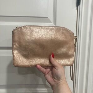 Lodis Gold Clutch with Metallic Finish
